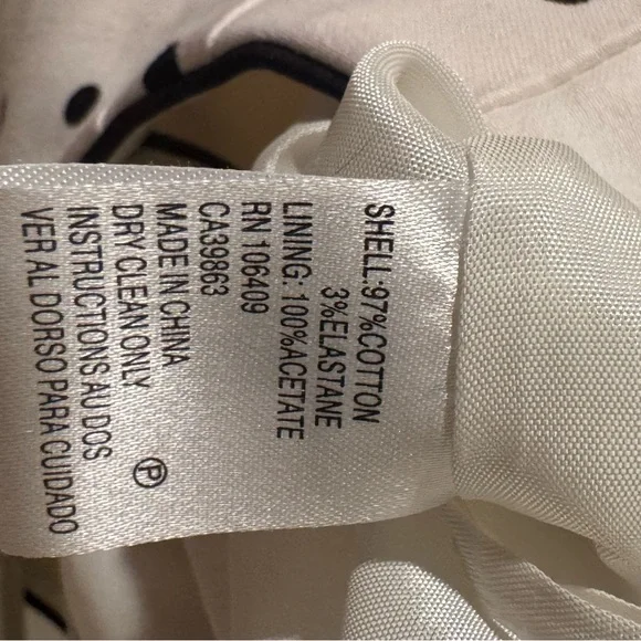 Sleeveless Polka Dot Midi Dress with Black Belt - White/Black - Picture 4 of 4